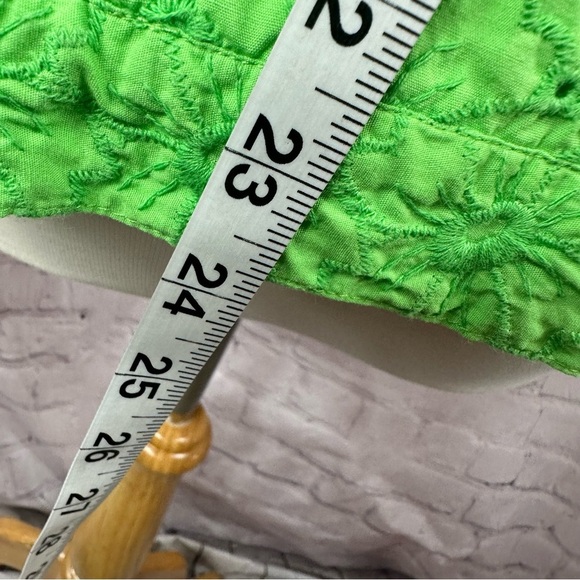 quacker factory Bright Green embroidered cotton Jacket sz medium - Picture 4 of 8